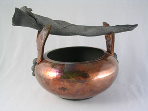 Horsehair raku vase