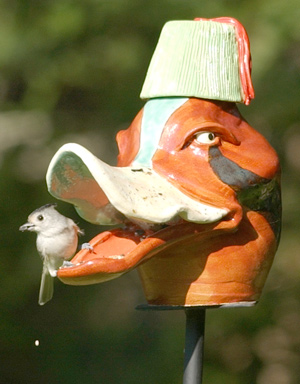 Duck bird feeder